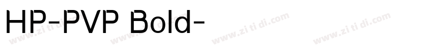 HP-PVP Bold字体转换